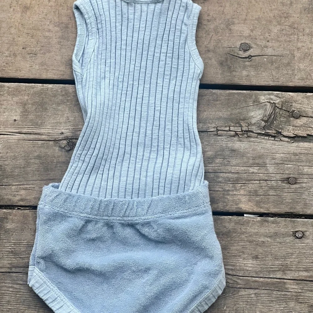 1 + In The Family Baby Boy Ayala Two Piece Romper NWT